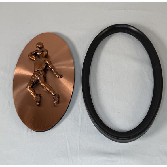 Copperama Basketball Male Player Wall Plaque 3-D copper art w/Frame, 85-28 - Picture 13 of 13
